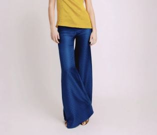 Patty Blue Jacquard Pants - Adriana Iglesias at Adriana Iglesias